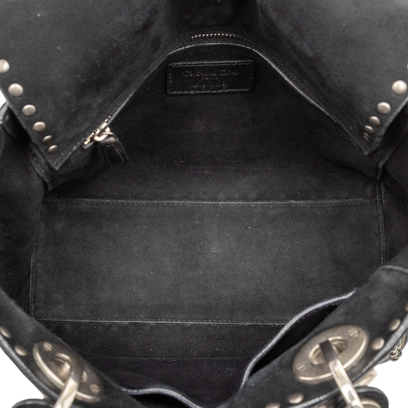 Pre-Loved Dior Medium Calfskin Cannage Embossed Flower Studded Supple Lady Dior - Picture 4 of 7